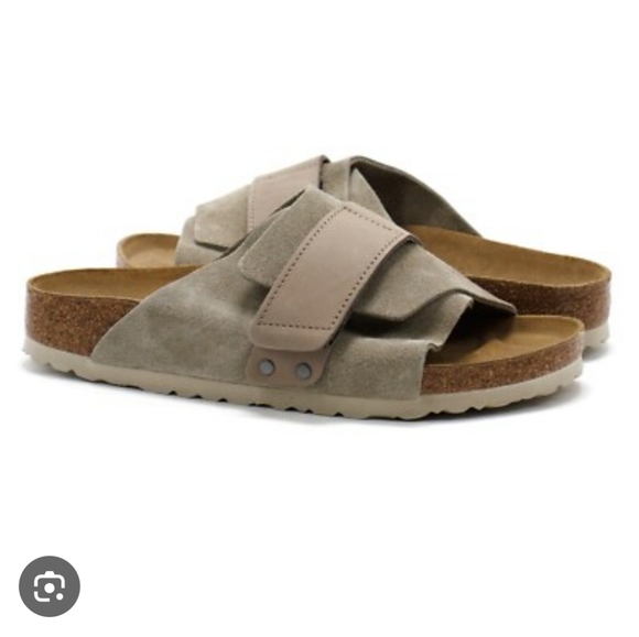 Brand New Women Birkenstock Kyoto Taupe Suede Adjustable Leather Size 36 - Picture 1 of 4